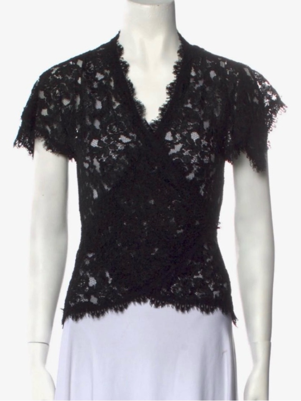 Diane Von Frustenberg Lace Wrap Top